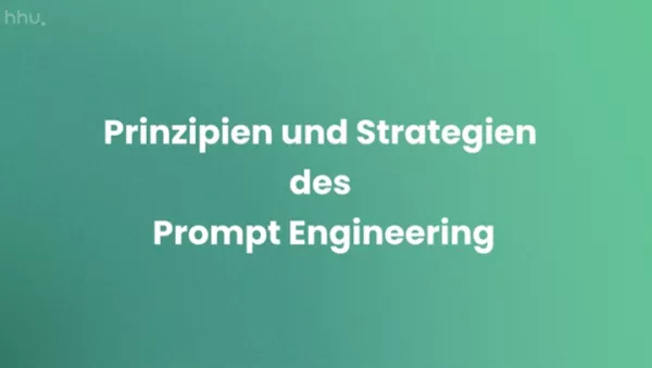 Video: Generative Modelle | 06 | Prinzipien und Strategien des Prompt Engineering (MP4)