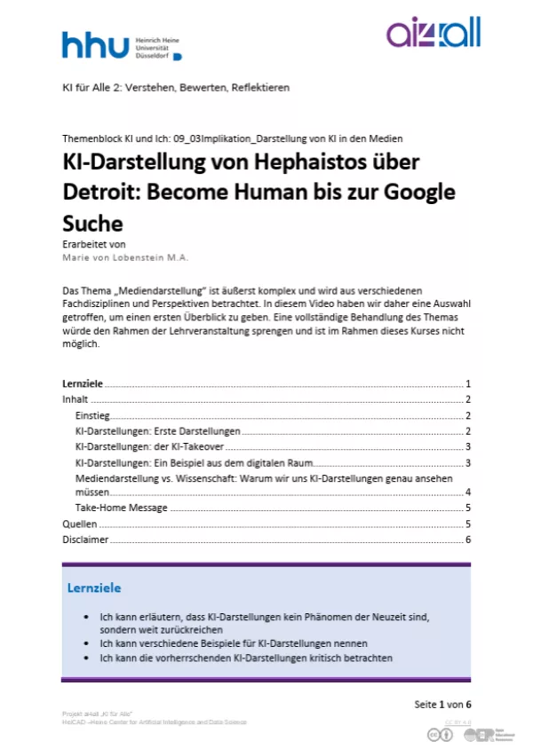 Kurs: KI und Ich | 04 | Darstellung von KI in den Medien (PDF)