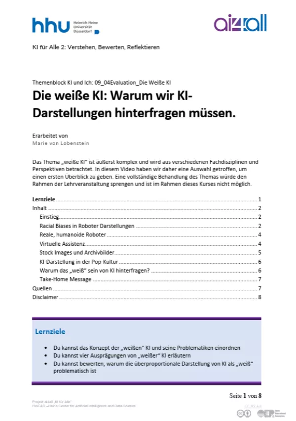 Kurs: KI und Ich | 07 | Die „weiße“ KI (PDF)