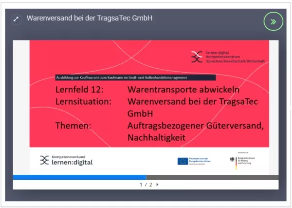 Unterrichtsbaustein: Warenversand bei der TragsaTec GmbH