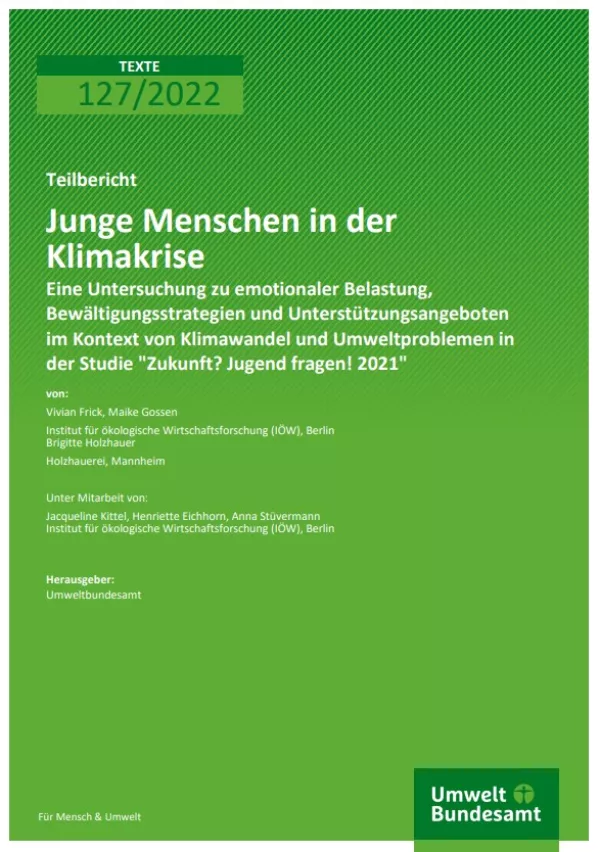 Broschuere: Junge Menschen in der Klimakrise