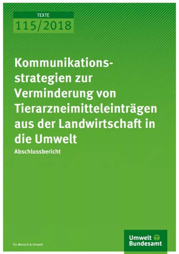Broschuere: Kommunikationsstrategien zur Verminderung von Tierarzneimitteleinträgen aus der Landwirtschaft in die Umwelt