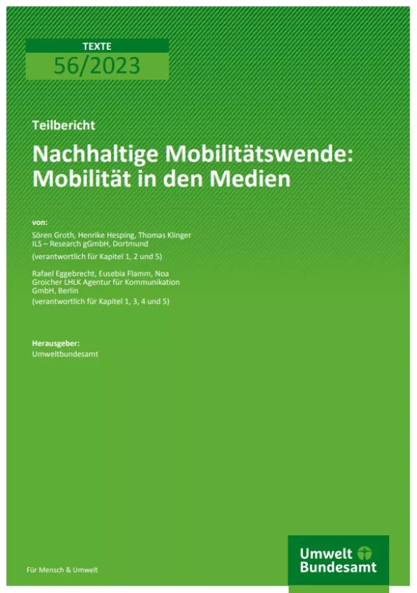 Broschuere: Nachhaltige Mobilitätswende: Mobilität in den Medien