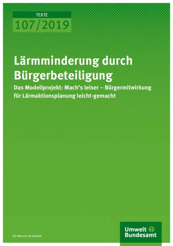 Broschuere: Lärmminderung durch Bürgerbeteiligung