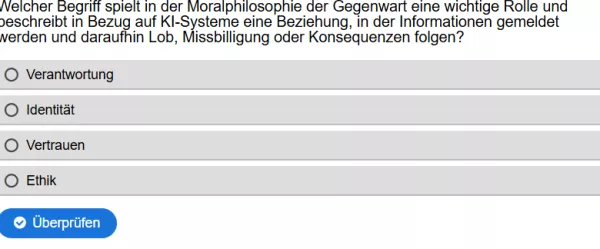 Interaktion: Woche 2 | Ethik | Verantwortung (Aufgabe 1)