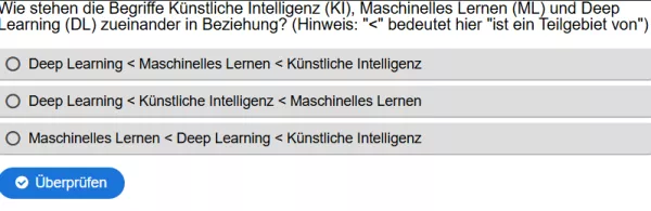 Interaktion: Woche 3 | Theorie | Künstliche Intelligenz, Maschinelles Lernen, Deep Learning (Aufgabe 4)