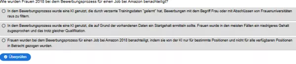 Interaktion: Woche 3 | Ethik | Automatisierte Entscheidungen und Datendiskriminierung (Aufgabe 2)