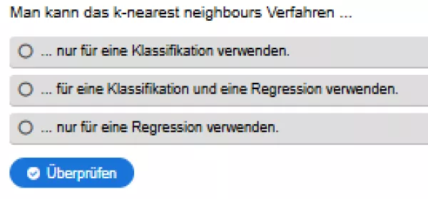 Interaktion: Woche 7 | Theorie | k-nearest neighbours Verfahren (Aufgabe 2)