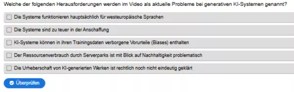 Interaktion: Woche 14 | Ethik | Generative Modelle und die ethischen und rechtlichen Herausforderungen (Aufgabe 1)
