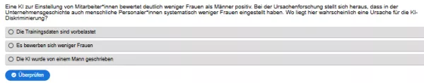 Interaktion: Woche 14 | Recht | Gleichheitsgrundsatz und Diskriminierungsverbote mit Blick auf KI (Aufgabe 5)