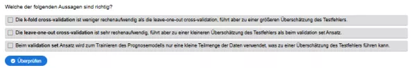 Interaktion: Prognosemodelle: Klassifikation und Regression | 02 | Verfahren der (cross-) validation (Aufgabe 4)