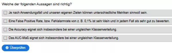 Interaktion: Prognosemodelle: Klassifikation und Regression | 02 | Metriken für eine Klassifikation (Aufgabe 4)