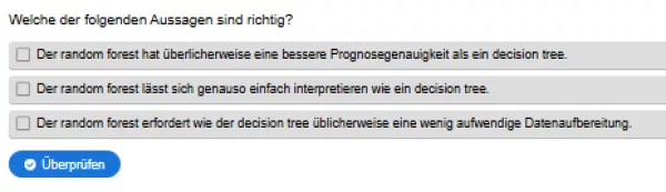 Interaktion: Prognosemodelle: Klassifikation und Regression | 03 | Der random forest (Aufgabe 5)