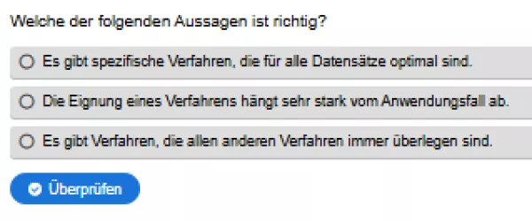 Interaktion: Prognosemodelle: Klassifikation und Regression | 04 | Auswahlkriterien für ein Verfahren (Aufgabe 2)