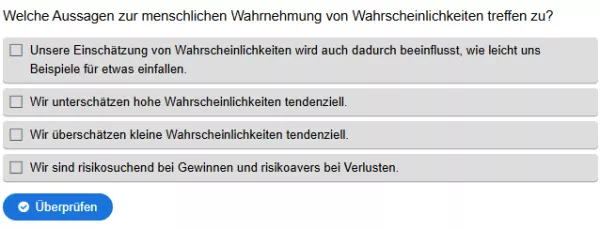 Interaktion: Mensch-KI-Interaktion | 02 | Menschen und Wahrscheinlichkeiten (Aufgabe 1)