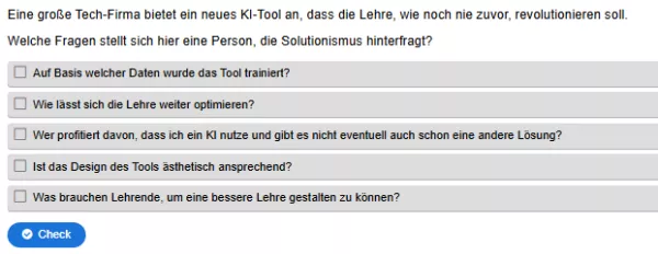 Interaktion: KI und Nachhaltigkeit | 03 | KI-Solutionismus (Aufgabe 3)