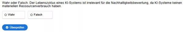 Interaktion: KI und Nachhaltigkeit | 05 | Nachhaltige KI: Lebenszyklus (Aufgabe 3)