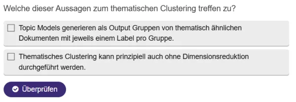 Interaktion: Clustering: vom Sortieren bis zum Explorieren | 03 | Topic Modeling (Aufgabe 1)