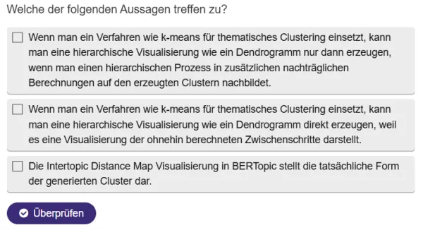 Interaktion: Clustering: vom Sortieren bis zum Explorieren | 04 | Evaluation und Interpretation Topic Models (Aufgabe 3)