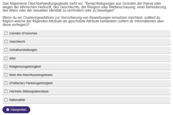 Interaktion: Clustering: vom Sortieren bis zum Explorieren | 05 | Ethik und Recht (Aufgabe 1)
