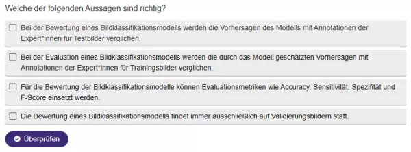 Interaktion: Bildklassifikation und Bildsegmentierung | 06 | Wie gut ist mein Modell? Bewertung von Bildklassifikationsmodellen (Aufgabe 1)