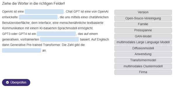 Interaktion: Generative Modelle | 02 | Über Generative Modelle sprechen (Aufgabe 2)