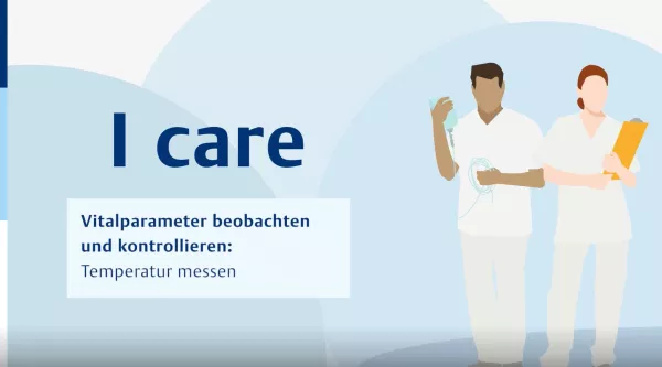Video: I care Pflege | Pflegebasismaßnahmen | Die Körpertemperatur: Temperatur messen (Video)
