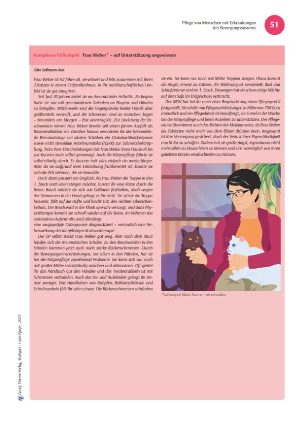 Arbeitsblatt: I care Pflege | Komplexe Fallbeispiele | Arthritis (Aufgaben)