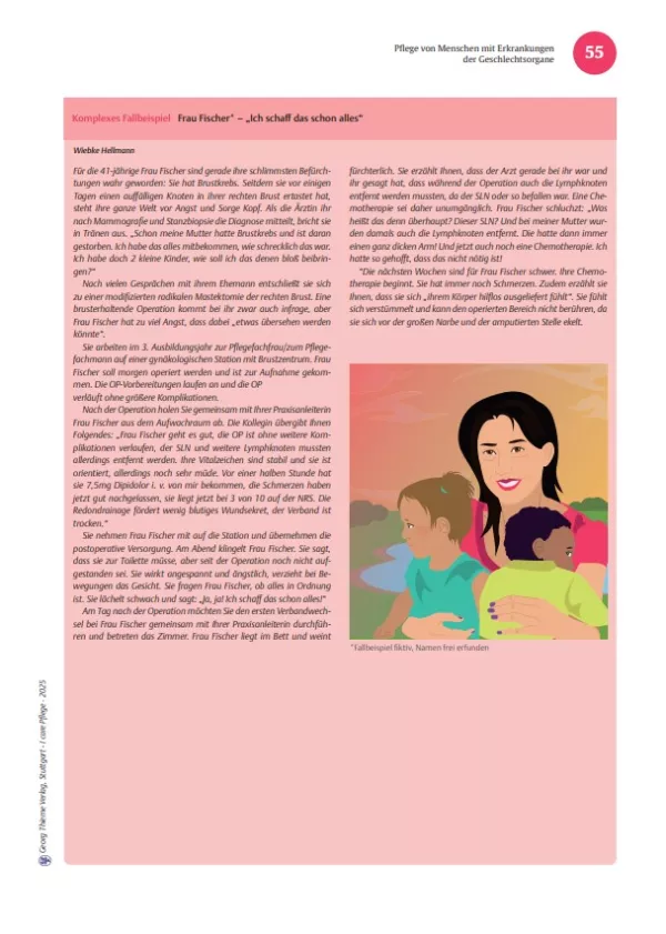 Arbeitsblatt: I care Pflege | Komplexe Fallbeispiele | Brustkrebs (Aufgaben)