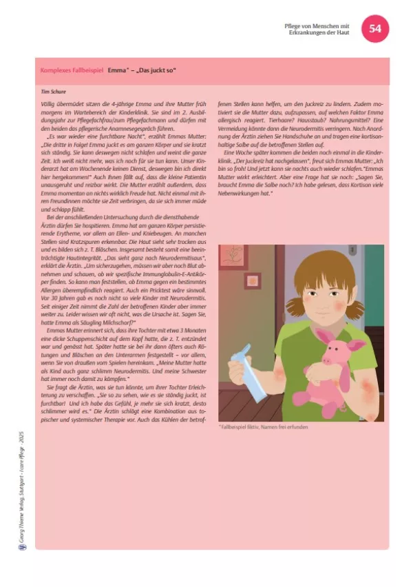 Arbeitsblatt: I care Pflege | Komplexe Fallbeispiele | Neurodermitis (Aufgaben)