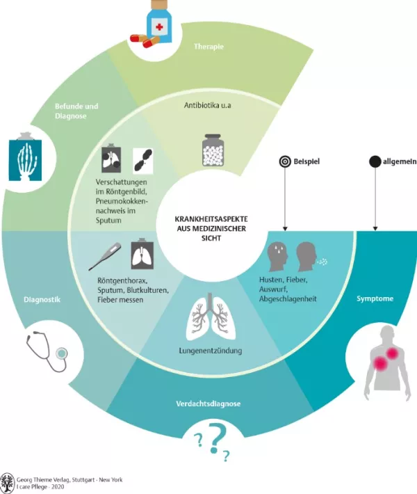 Bild: I care Krankheitslehre | Grundlagen | Krankheitsaspekte (Grafik)