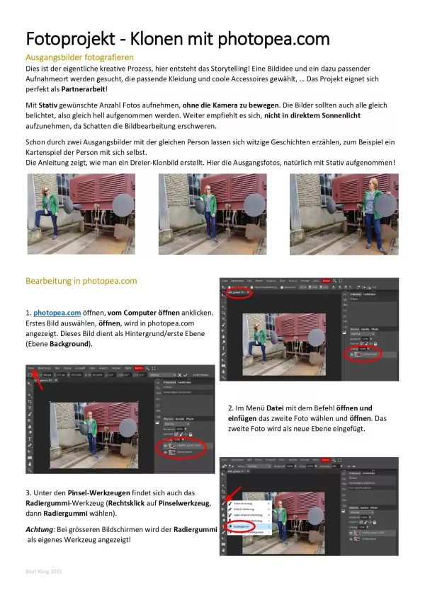 Anleitung: Fotoprojekt - Klonen mit photopea.com