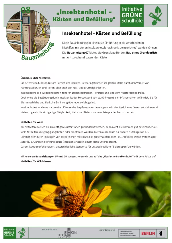 Anleitung: Bauanleitung 08 Insektenhotel - Kästen und Befüllung