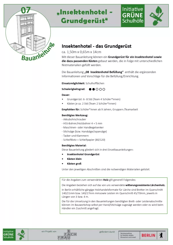 Anleitung: Bauanleitung 07 Insektenhotel - Grundgerüst