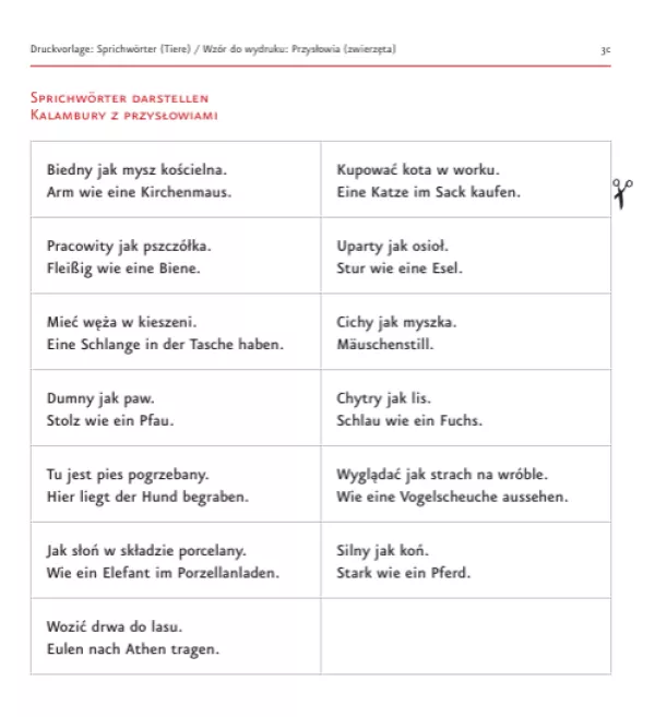 Entdeckendes: Polnisch leicht gemacht | Sprichwörter darstellen - für eine deutsch-polnische Gruppe