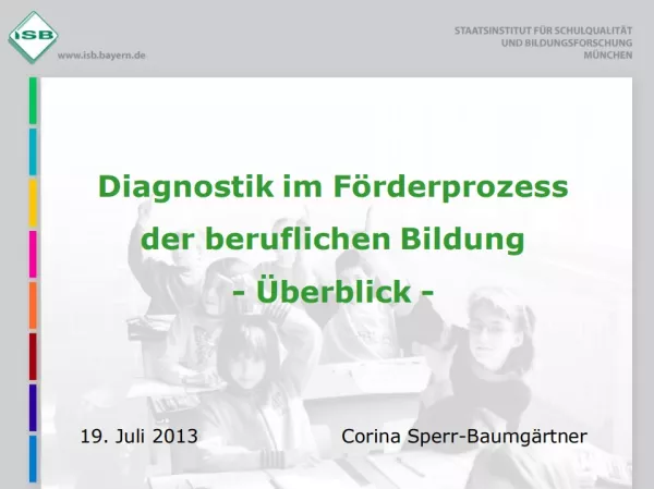 Presentation: Diagnostik im Förderprozess der beruflichen Bildung - Überblick