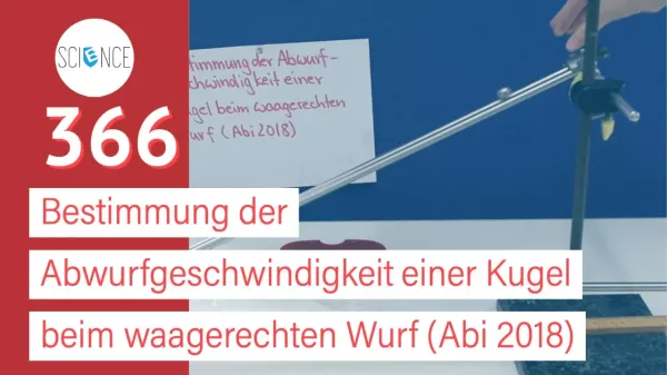 Video: Bestimmung der Abwurfgeschwindigkeit einer Kugel beim waagerechten Wurf (Abi 2018)