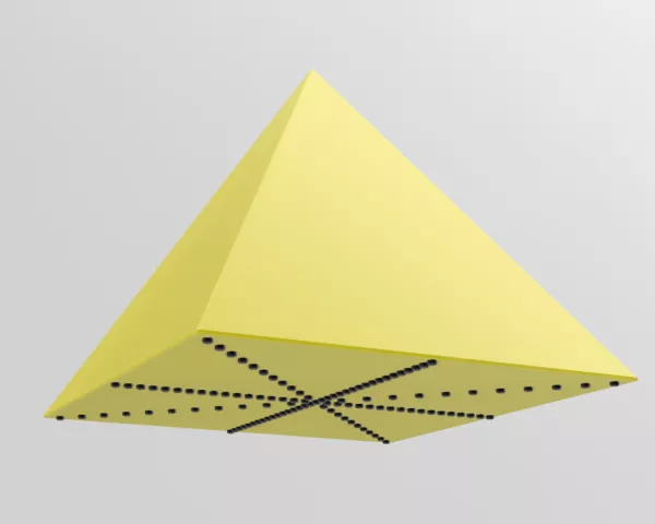 Entdeckendes: Pyramide mit taktilen Markierungen — Pythagoras (zip-Datei)