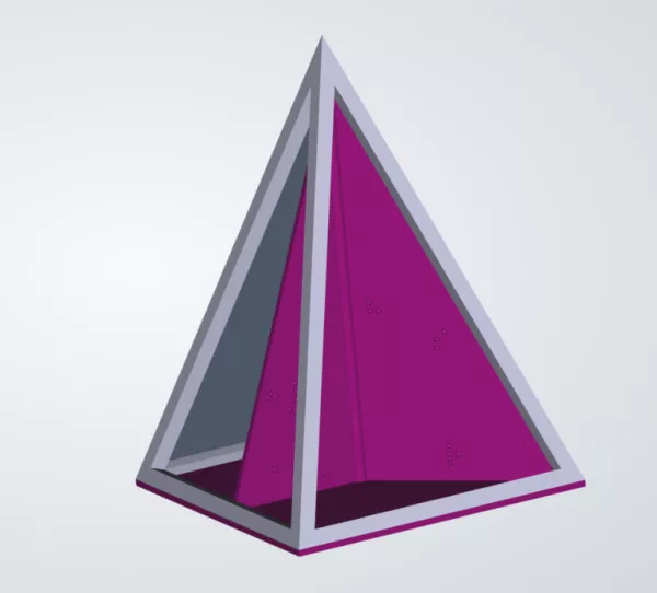 Entdeckendes: Kantenmodell quadratische Pyramide (3mf-Datei)