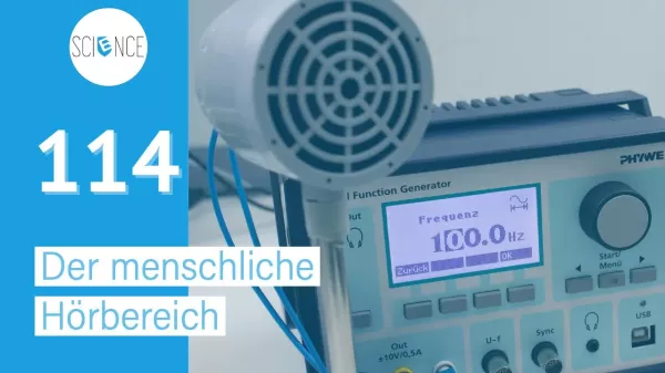 Video: Menschliche Hörbereich mithilfe eines Tonfrequenzgenerators