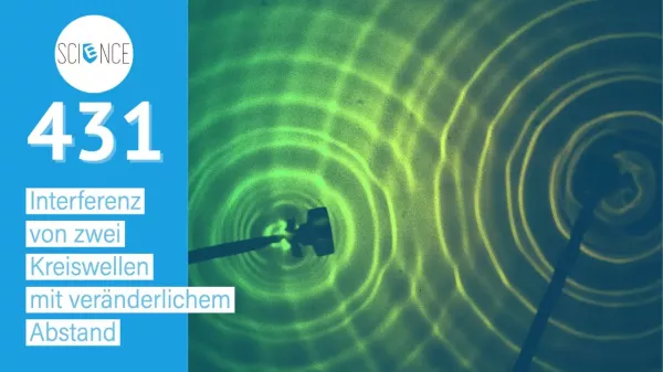 Video: Wasserwelle | Interferenz von zwei Kreiswellen mit veränderlichem Abstand