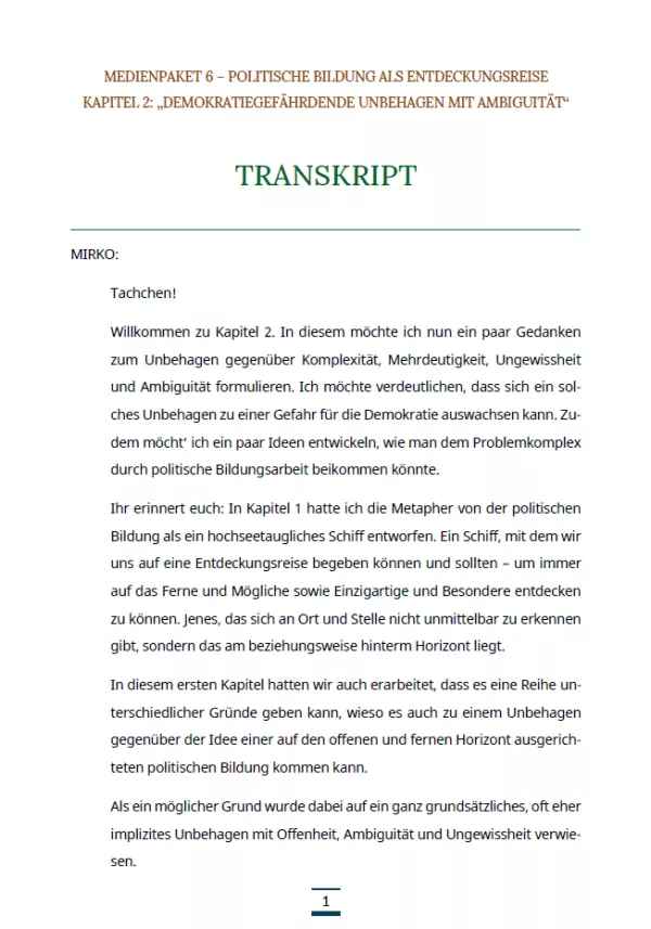 Video: Medienpaket 6 | Politische Bildung als Entdeckungsreise | Kapitel 3 - Video 2