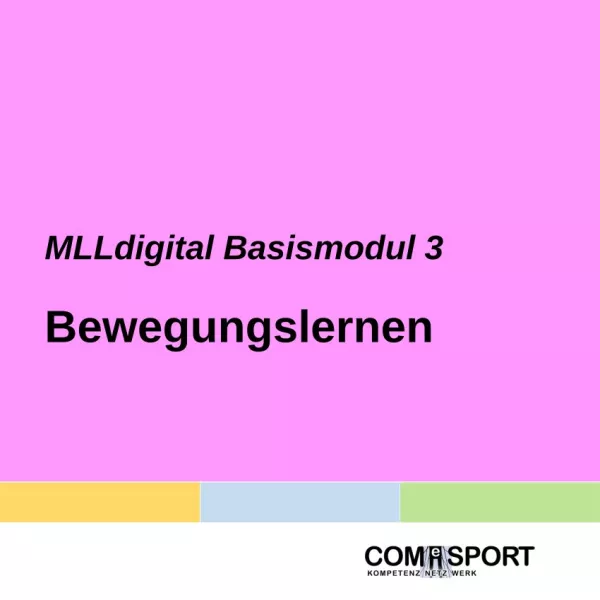 Lernkontrolle: Basismodul MLLdigital B3: Bewegungslernen