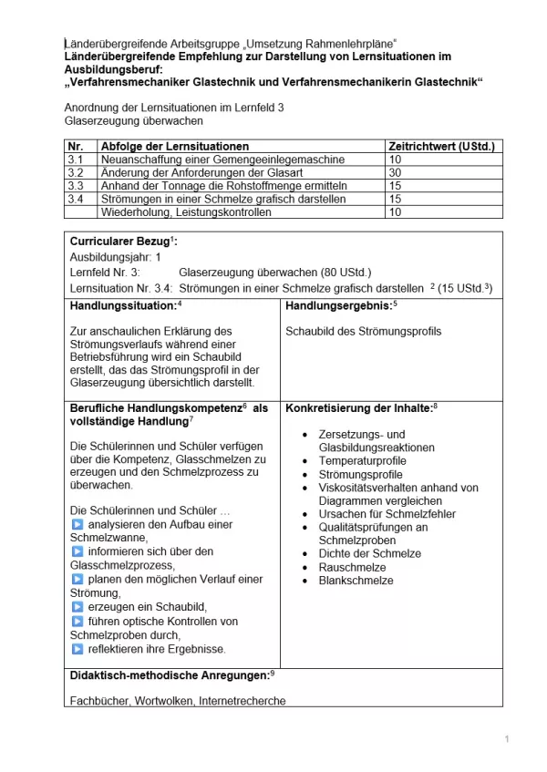 Unterrichtsplanung: Strömungen in einer Schmelze grafisch darstellen