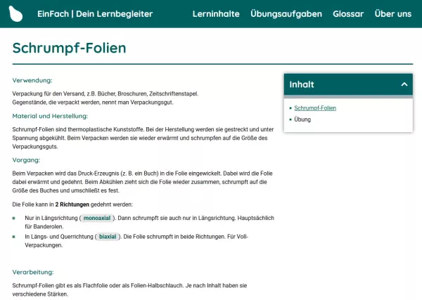 Webseite: Schrumpf-Folien