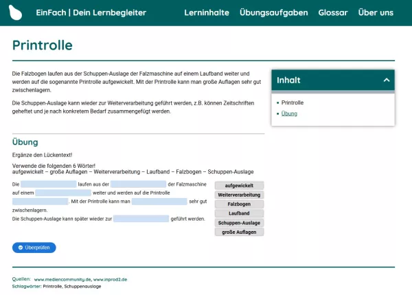 Webseite: Printrolle