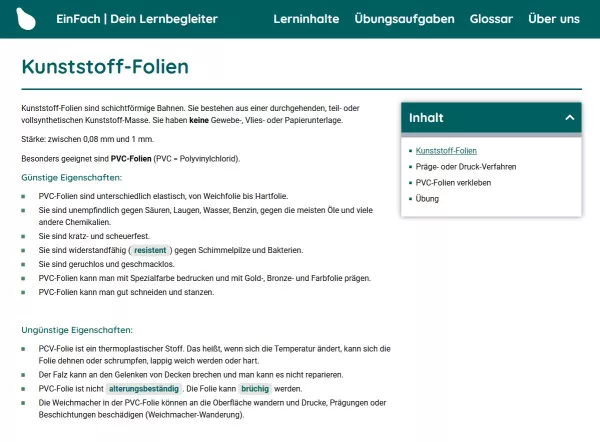 Webseite: Kunststoff-Folien