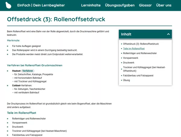 Webseite: Offsetdruck (3): Rollenoffsetdruck