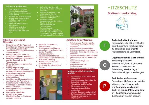 Flyer: Hitzeschutz Maßnahmenkatalog
