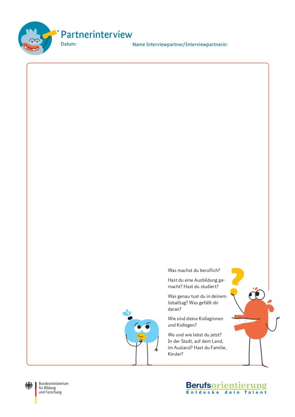 Arbeitsblatt: Partnerinterview
